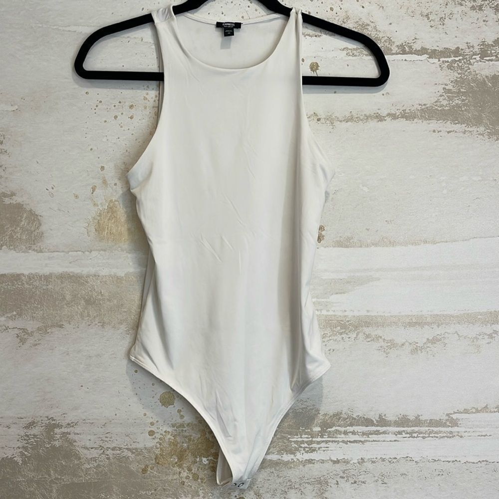 Express White Body Counter Bodysuit size xs